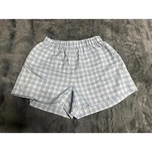 Brandy Melville Blue Plaid Flannel Lounge Shorts